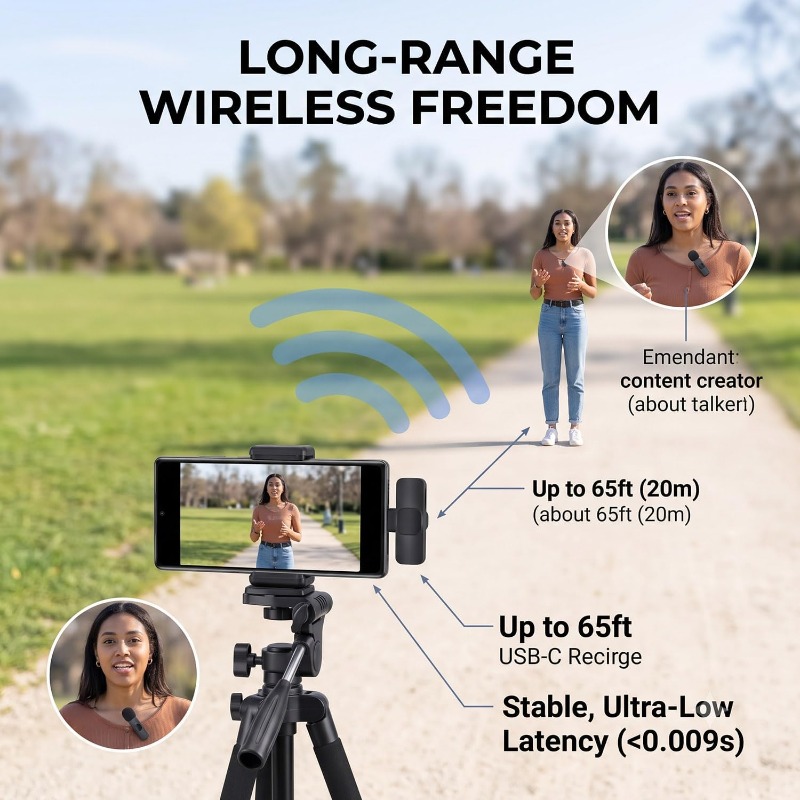 Wireless Lavalier Microphone M - Video Gaming & Esports Usd Acc 评论和价格